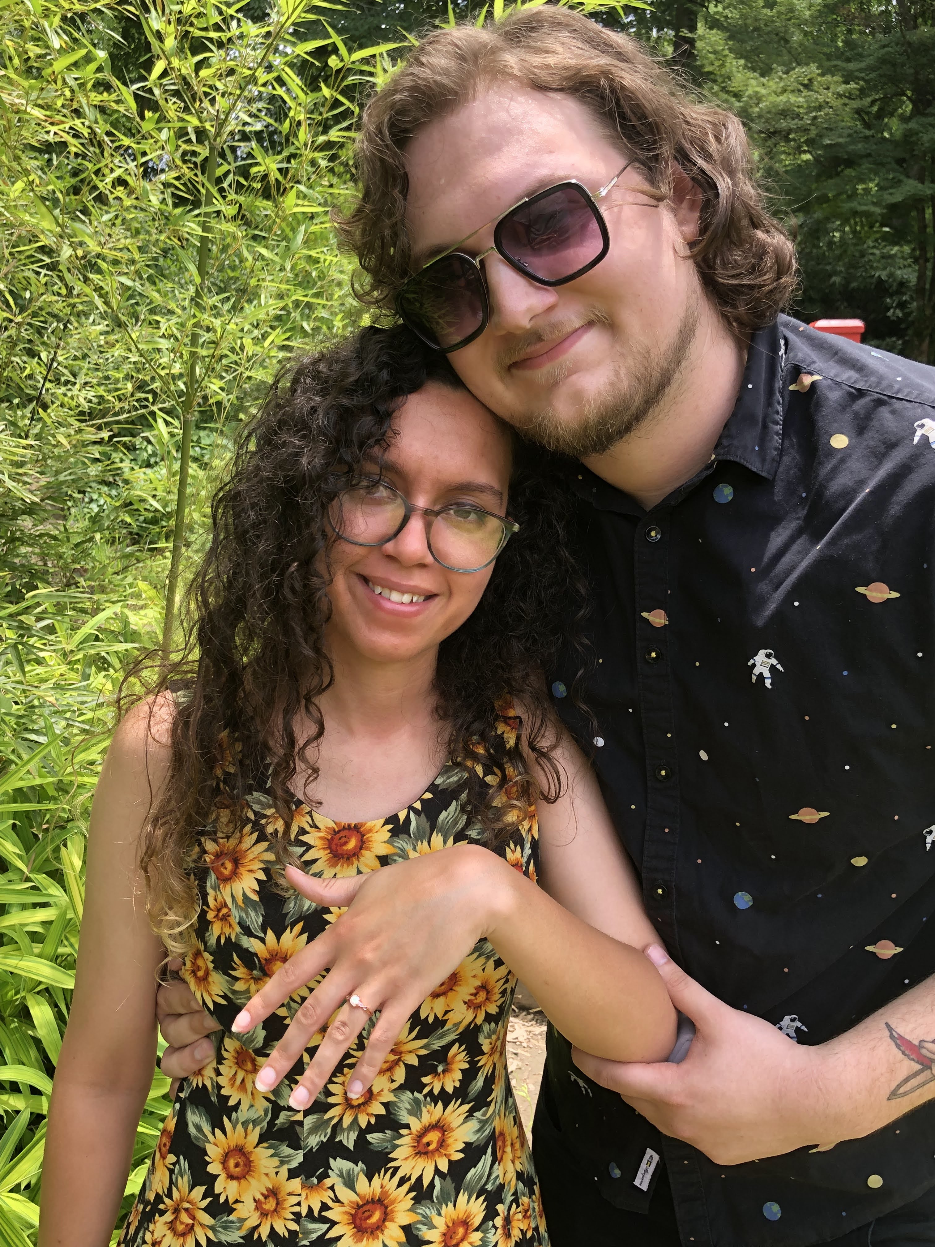 Da'Vanah and Jacob showing off her ring.