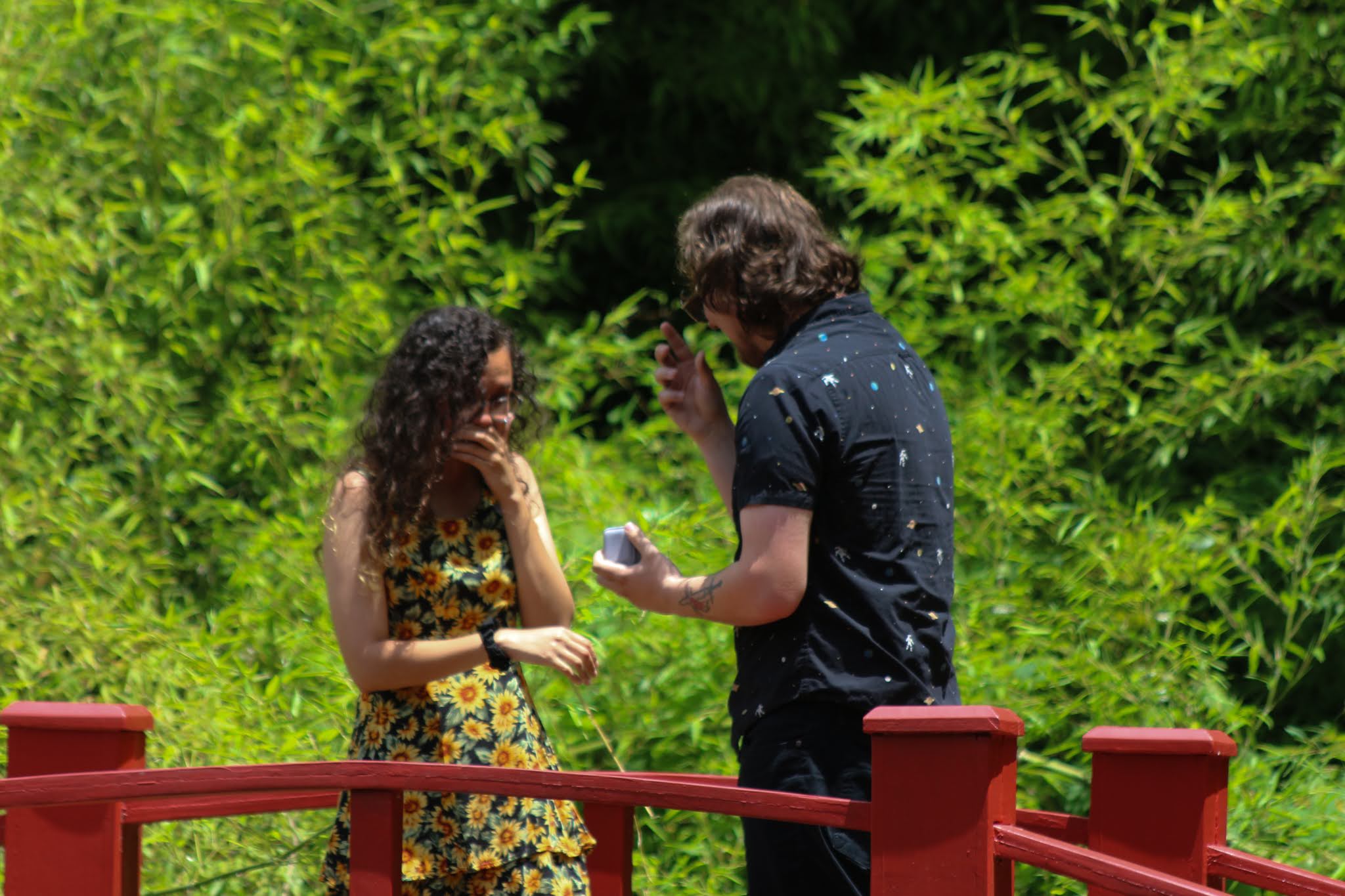 Da'Vanah's excitement and surprise as Jacob gives her the ring.