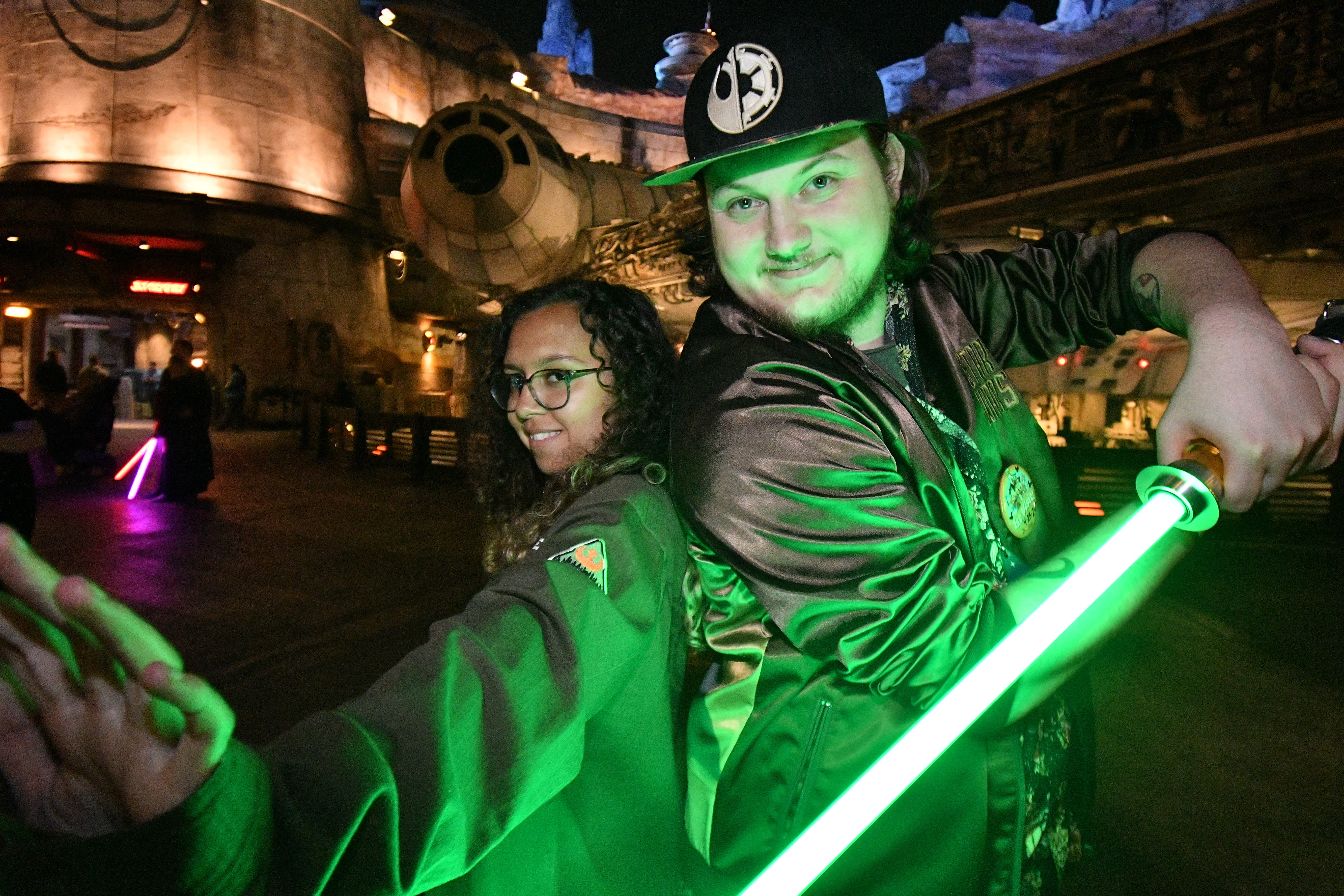 Jacob and Da'Vanah using the force.